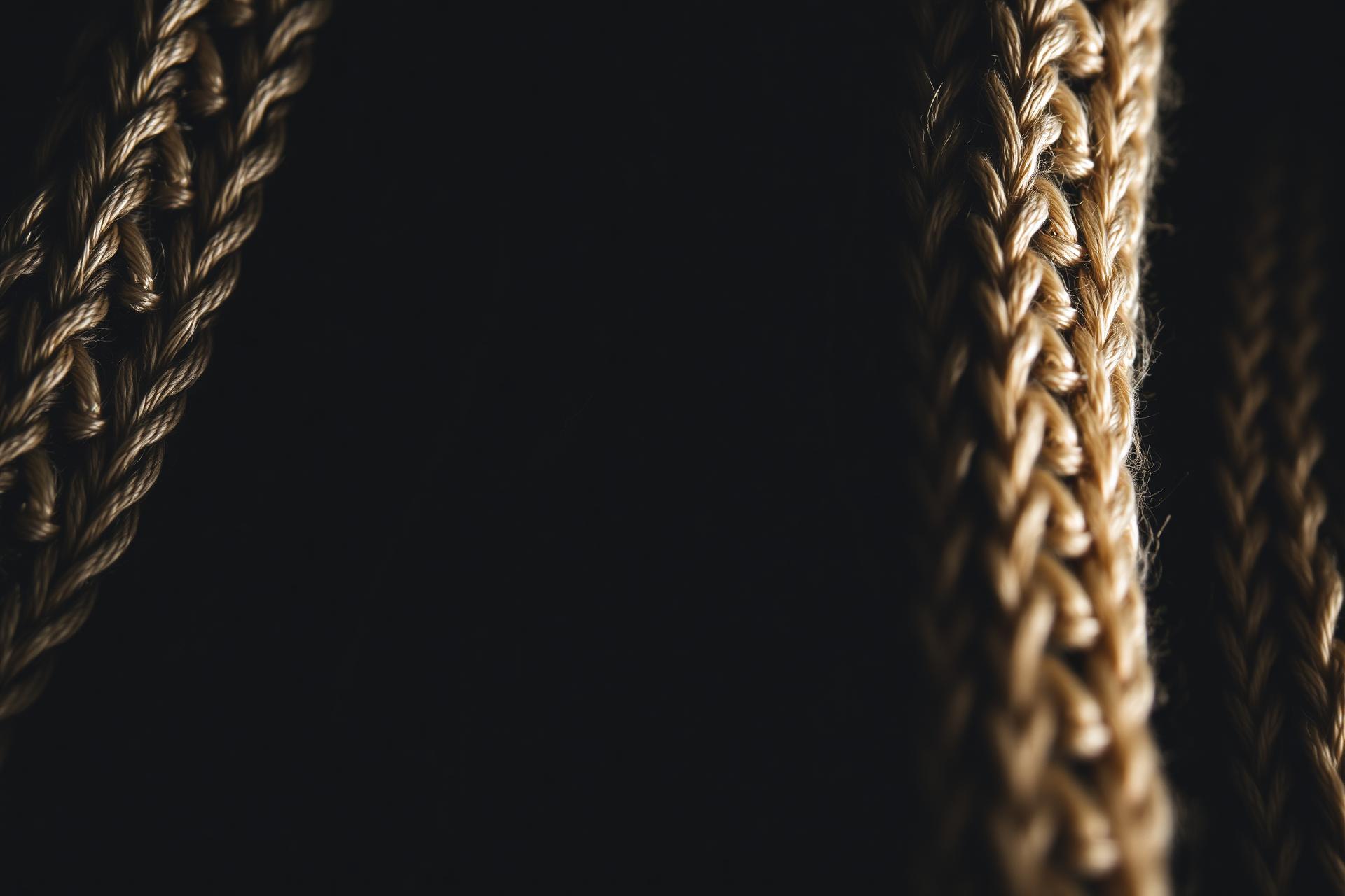 Macro view of premium knitted fabric texture